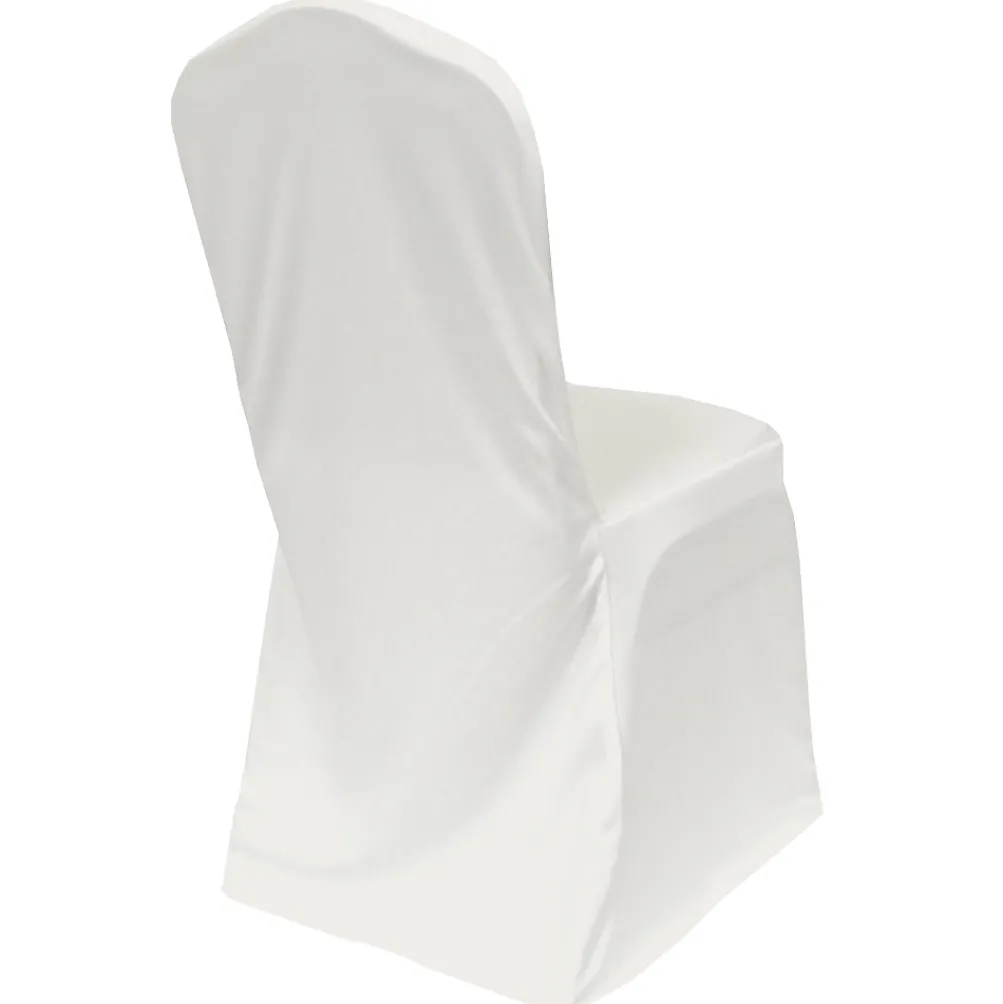 Scuba (Wrinkle-Free) Fitted Banquet Chair Cover in Off White