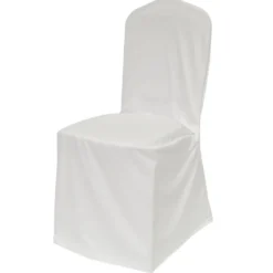 Scuba (Wrinkle-Free) Fitted Banquet Chair Cover in Off White