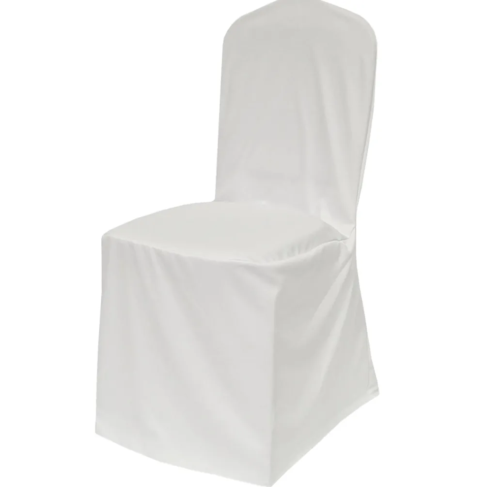 Scuba (Wrinkle-Free) Fitted Banquet Chair Cover in Off White
