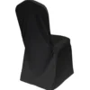 Scuba (Wrinkle-Free) Fitted Banquet Chair Cover in Black