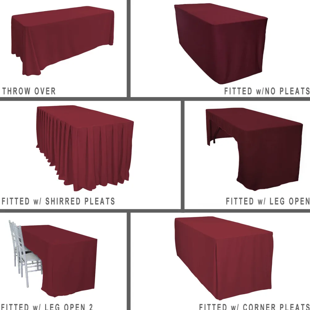 Scuba (Wrinkle-Free) Fitted Tablecloths - Hospitality Line