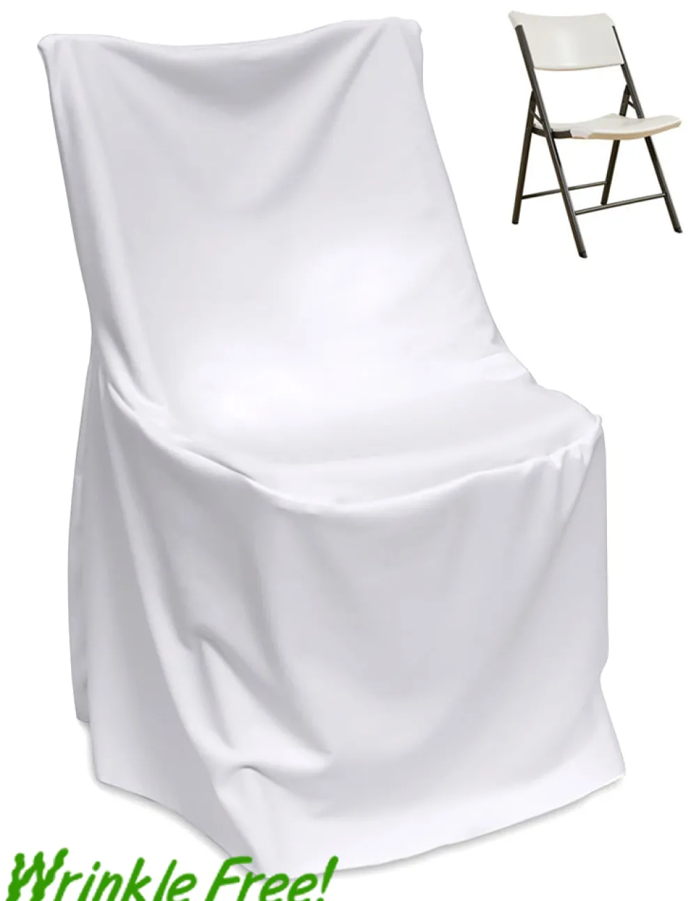 Scuba (Wrinkle-Free) Lifetime (Square Top) Folding Chair Cover - Premium Quality