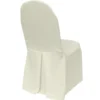 Scuba (Wrinkle-Free) Pleated Banquet Chair Cover in Ivory