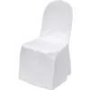 Scuba (Wrinkle-Free) Pleated Banquet Chair Cover in White