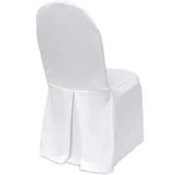 Scuba (Wrinkle-Free) Pleated Banquet Chair Cover in White