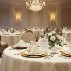 Scuba (Wrinkle-Free) Table Linen in Ivory
