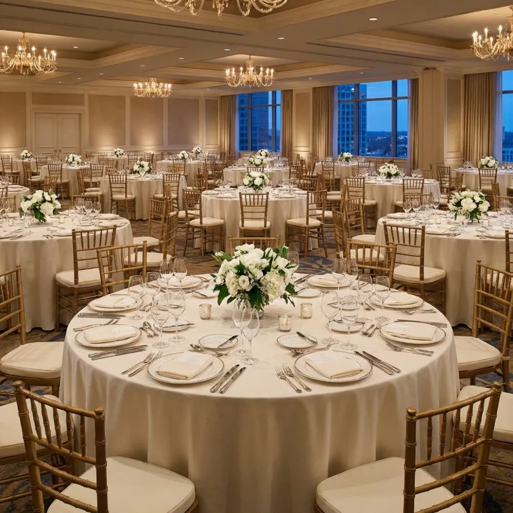 Scuba (Wrinkle-Free) Table Linen in Ivory