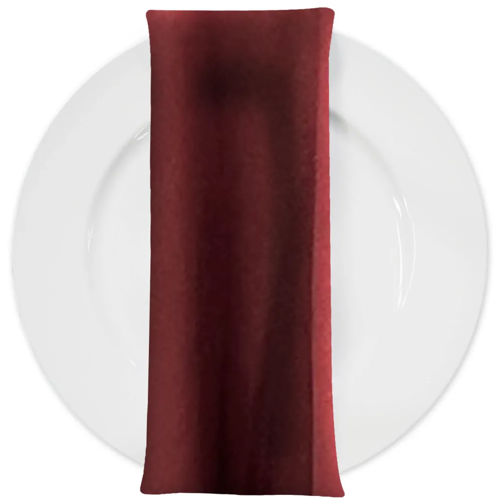 Scuba (Wrinkle-Free) Table Napkin in Burgundy