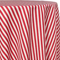 Seersucker (Poly Print) Table Linen in Red