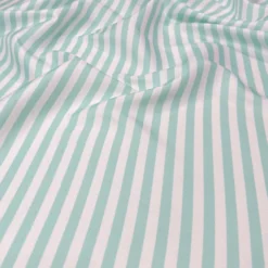 Seersucker (Poly Print) Table Linen in Teal Green