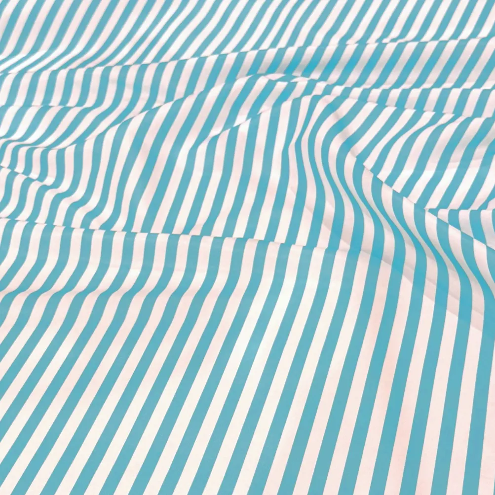 Seersucker (Poly Print) Table Linen in Turquoise