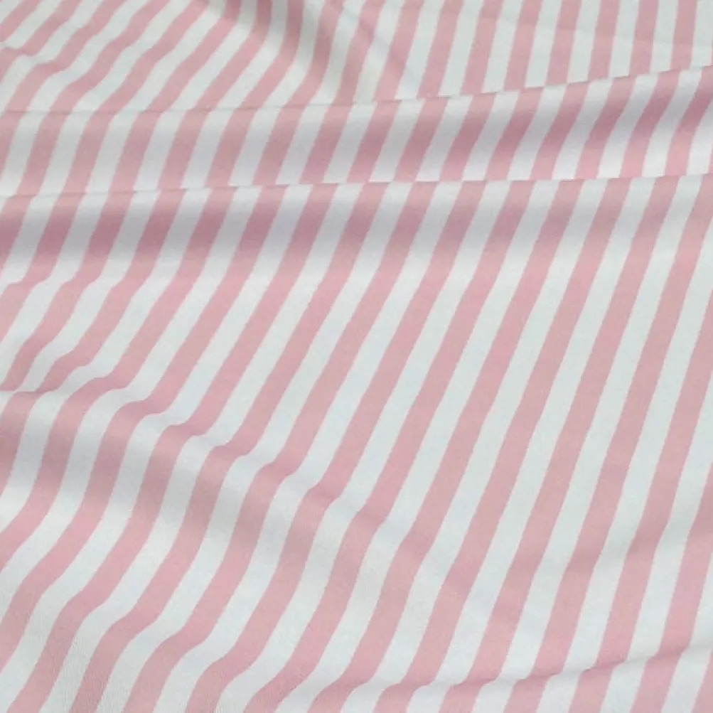 Seersucker (Poly Print) Table Linen in Pink