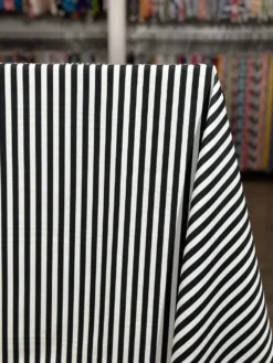 Seersucker (Poly Print) Table Linen in Black