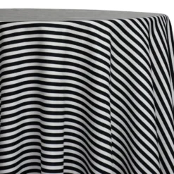 Seersucker (Poly Print) Table Linen in Black