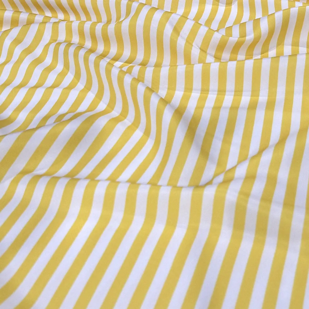 Seersucker (Poly Print) Table Linen in Yellow