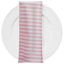 Seersucker (Poly Print) Table Napkin in Pink