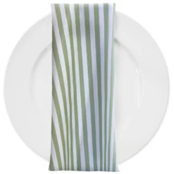 Seersucker (Poly Print) Table Napkin in Sage