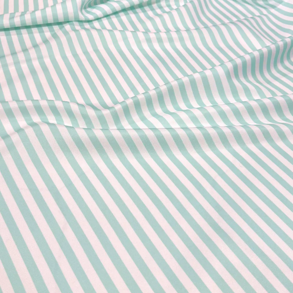 Seersucker (Poly Print) Table Napkin in Teal Green