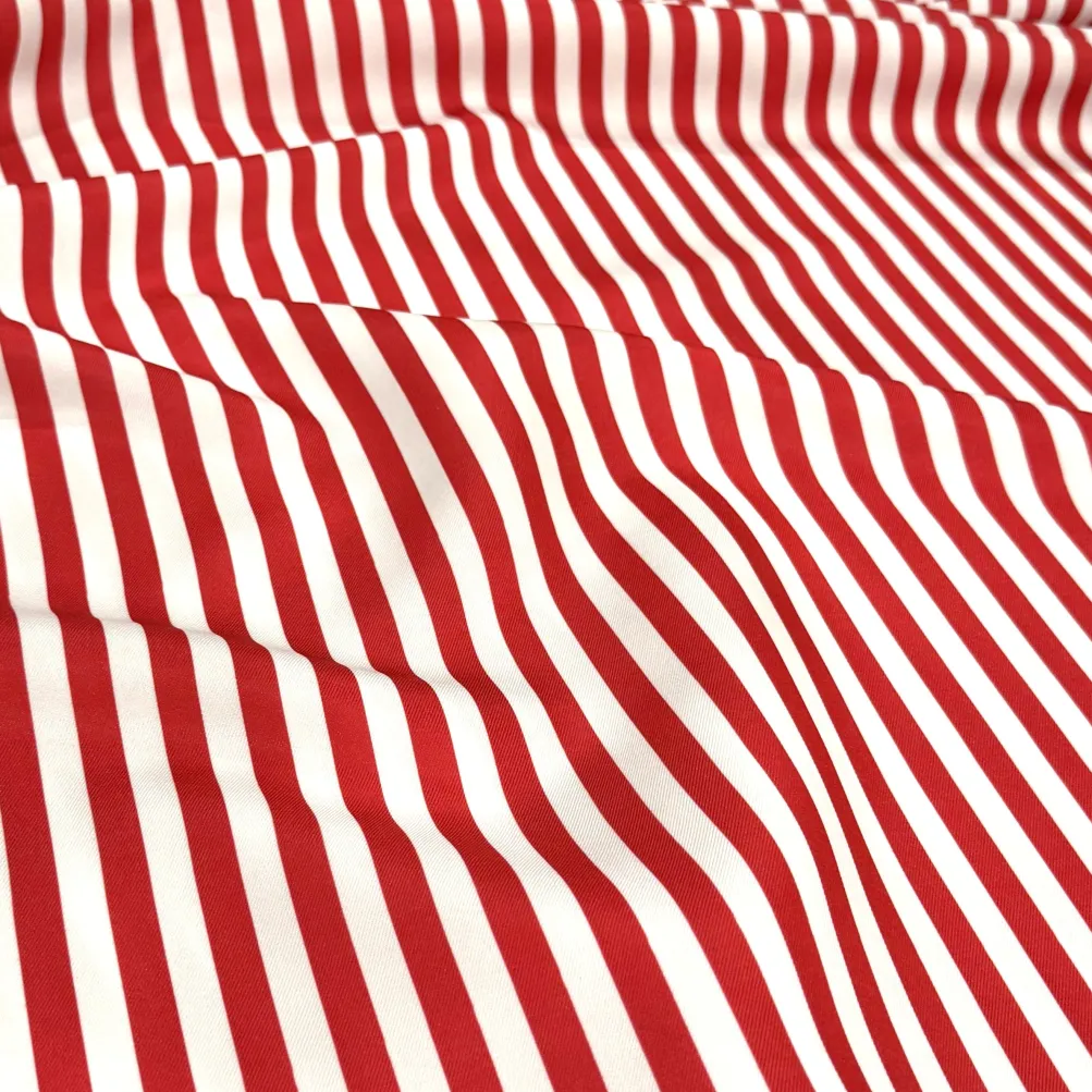 Seersucker (Poly Print) Table Napkin in Red