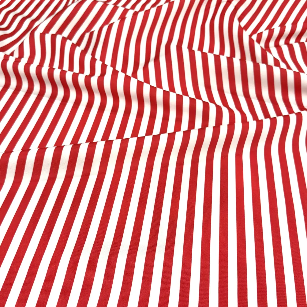 Seersucker (Poly Print) Table Napkin in Red