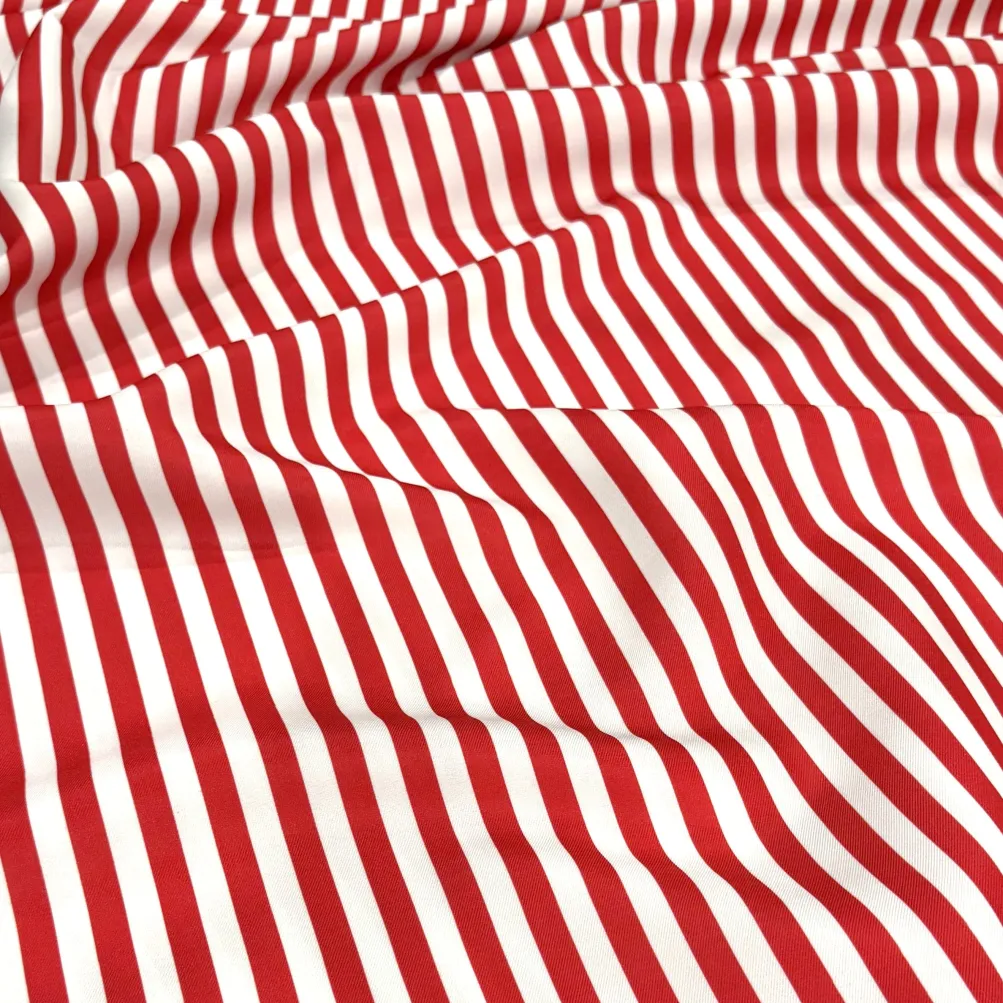 Seersucker (Poly Print) Table Napkin in Red