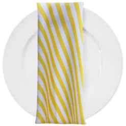 Seersucker (Poly Print) Table Napkin in Yellow