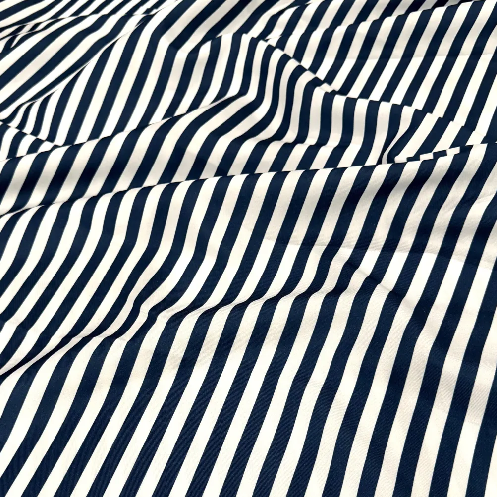 Seersucker (Poly Print) Table Napkin in Navy