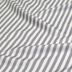 Seersucker (Poly Print) Table Runner in Silver