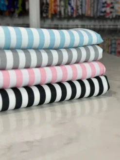 Seersucker (Poly Print) Table Runner in Navy