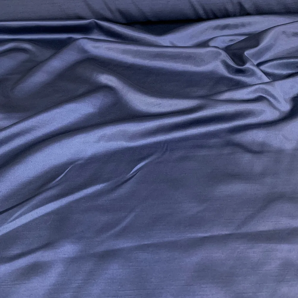 Shantung Satin (Reversible) Table Linen in Navy