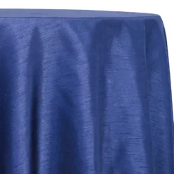 Shantung Satin (Reversible) Table Linen in Navy