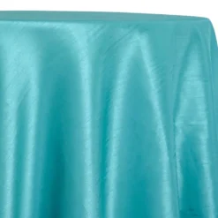 Shantung Satin (Reversible) Table Linen in Teal Green