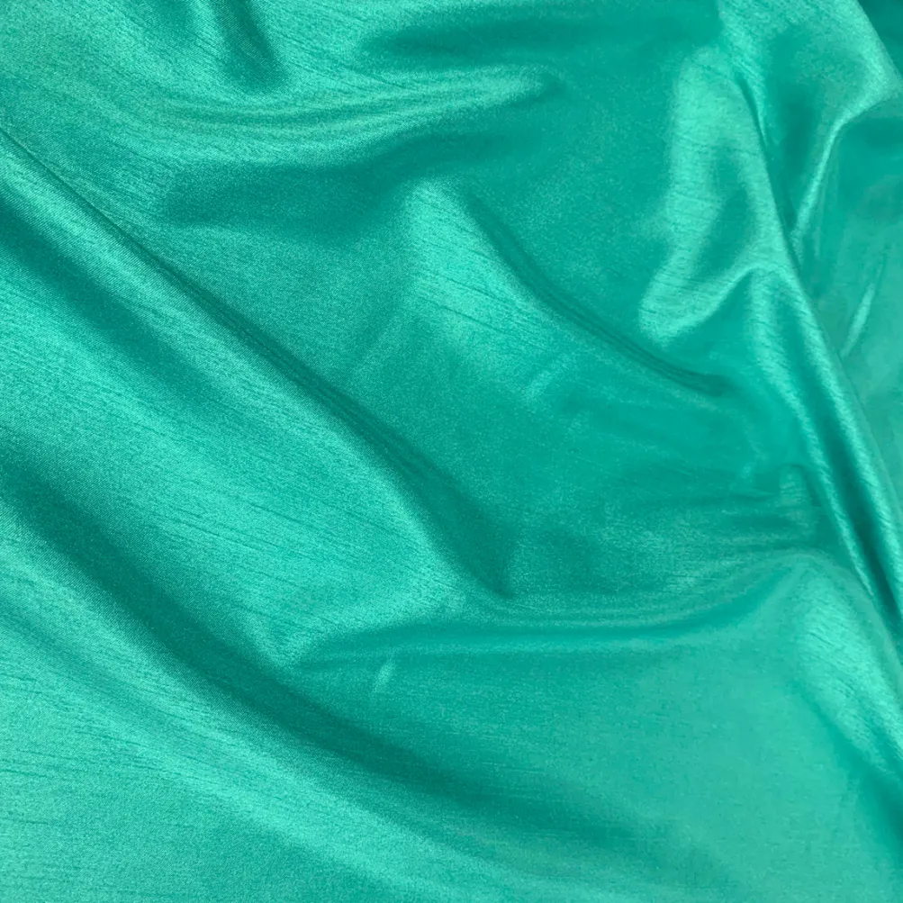 Shantung Satin (Reversible) Table Linen in Teal Green
