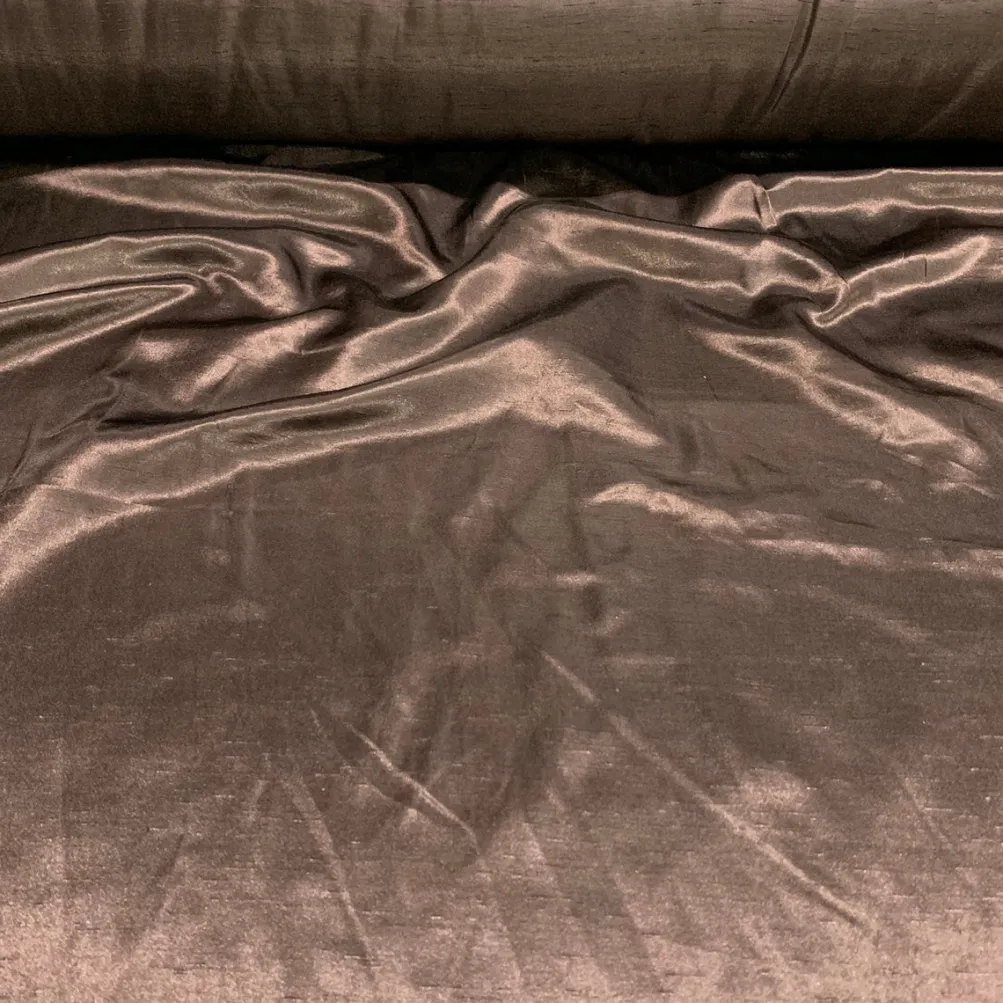 Shantung Satin (Reversible) Table Linen in Brown