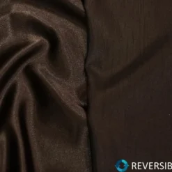 Shantung Satin (Reversible) Table Linen in Brown