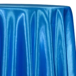 Shantung Satin (Reversible) Table Linen in Ocean Blue