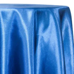 Shantung Satin (Reversible) Table Linen in Ocean Blue
