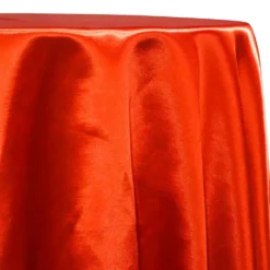 Shantung Satin (Reversible) Table Linen in Persimmon