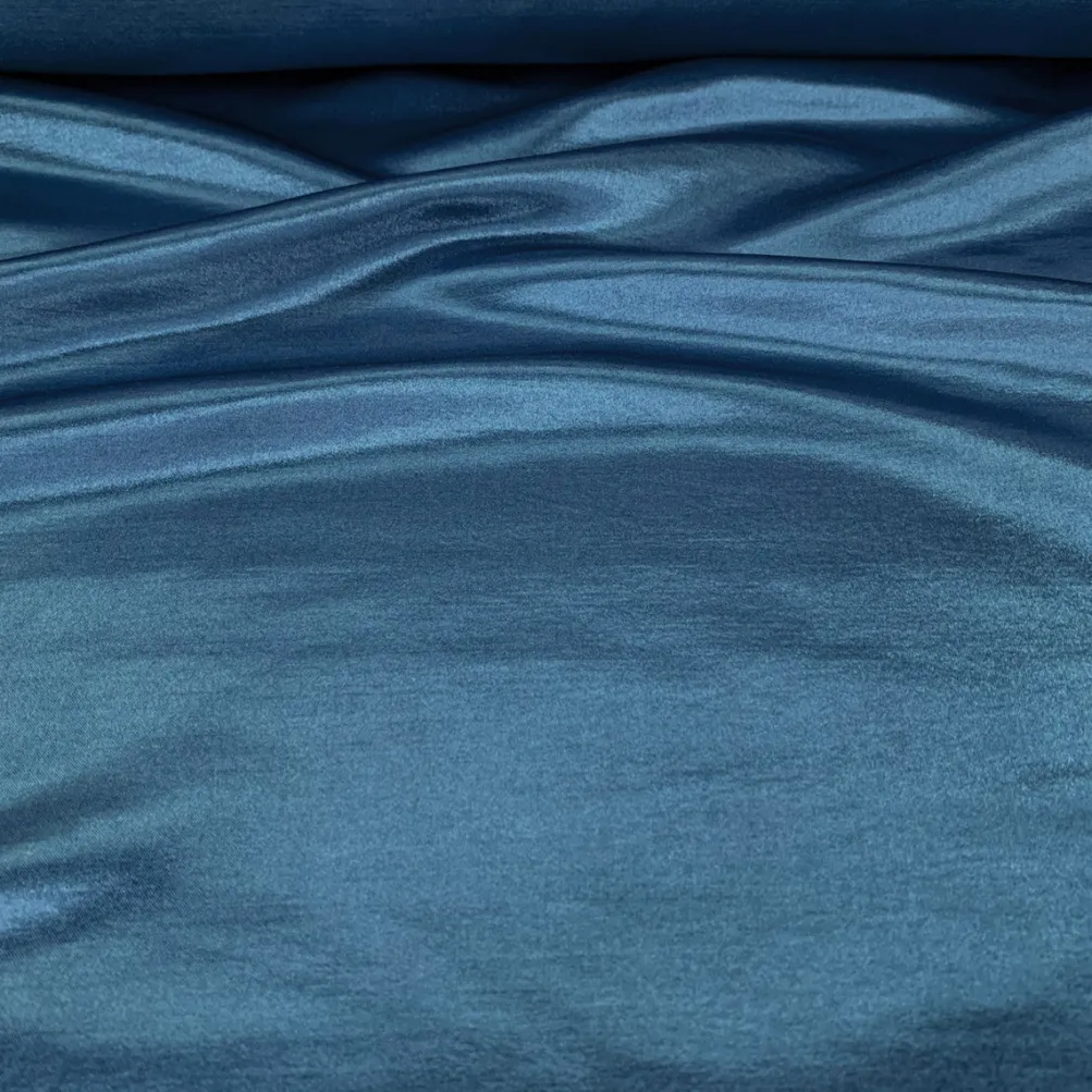Shantung Satin (Reversible) Table Linen in Teal