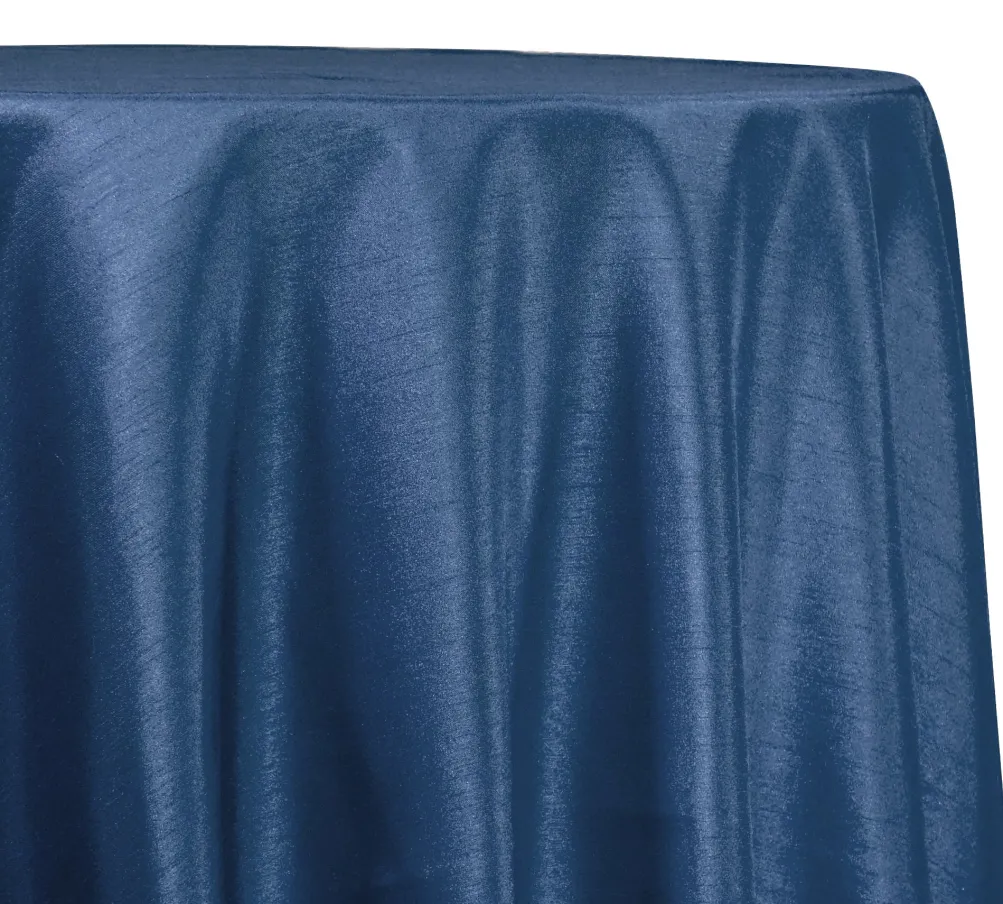 Shantung Satin (Reversible) Table Linen in Teal