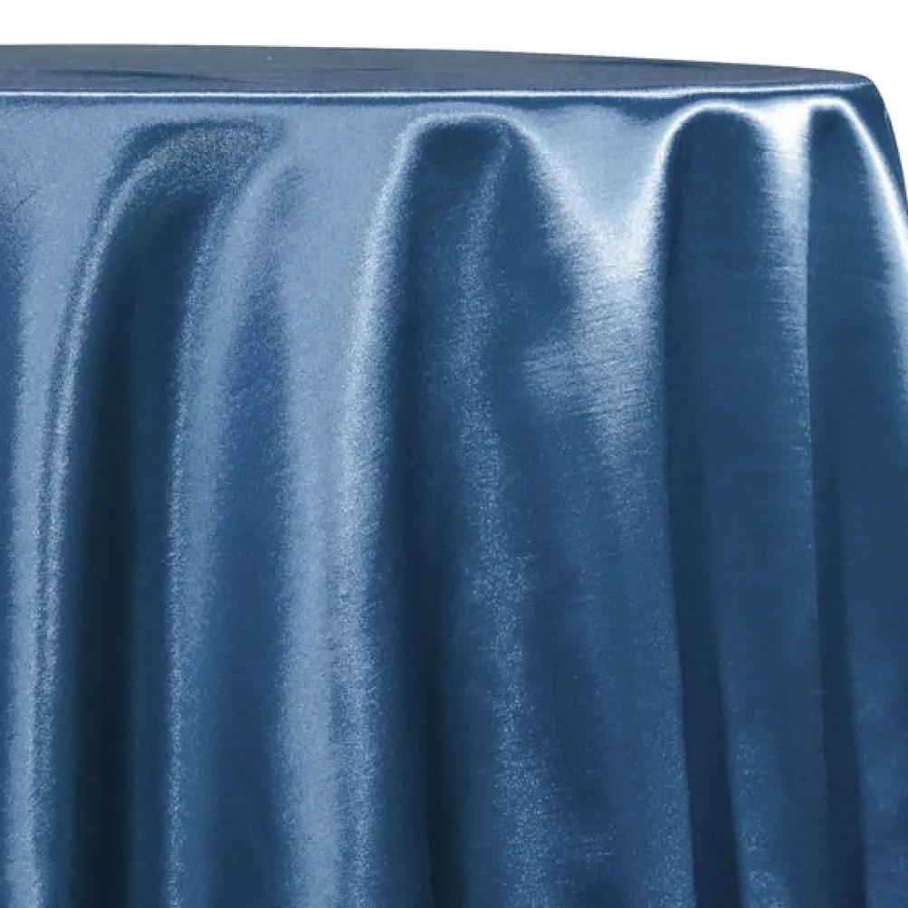 Shantung Satin (Reversible) Table Linen in Teal