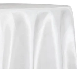 Shantung Satin (Reversible) Table Linen in White