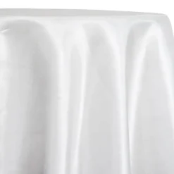 Shantung Satin (Reversible) Table Linen in White