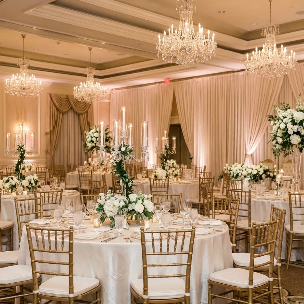 Shantung Satin (Reversible) Table Linen in Ivory