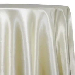 Shantung Satin (Reversible) Table Linen in Ivory