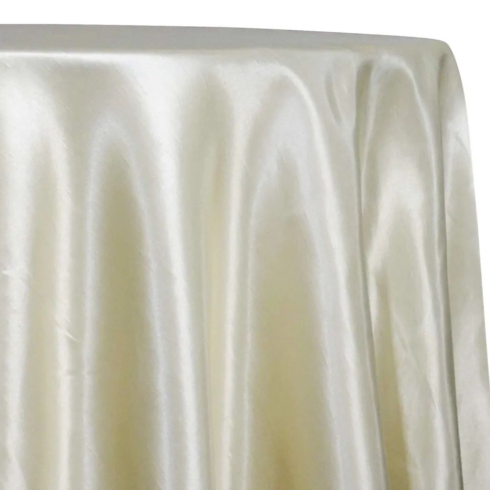 Shantung Satin (Reversible) Table Linen in Ivory