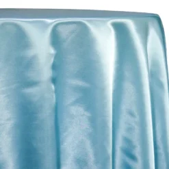 Shantung Satin (Reversible) Table Linen in Aqua