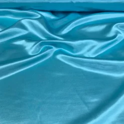 Shantung Satin (Reversible) Table Linen in Aqua