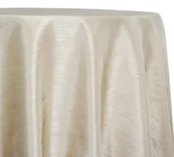 Shantung Satin (Reversible) Table Linen in Champagne