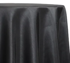 Shantung Satin (Reversible) Table Linen in Black
